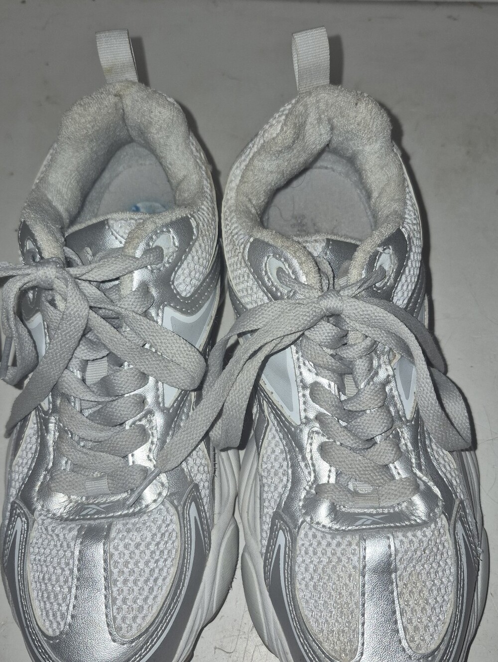 Reebok Royal Charge Y2K Chunky Gray White Leather Run AR30246M Mens Sz 10 New